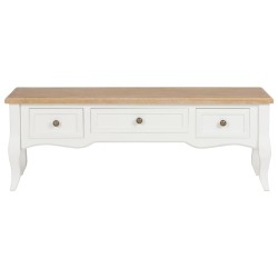 vidaXL Mueble para TV de madera blanco 100x35x35 cm