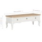 vidaXL Mueble para TV de madera blanco 100x35x35 cm vidaXL Mueble para TV de madera blanco 100x35x35 cm