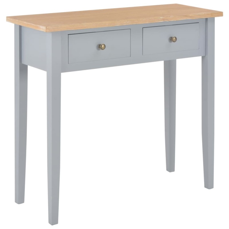 vidaXL Mesa consola tocador de madera gris 79x30x74 cm vidaXL Mesa consola tocador de madera gris 79x30x74 cm