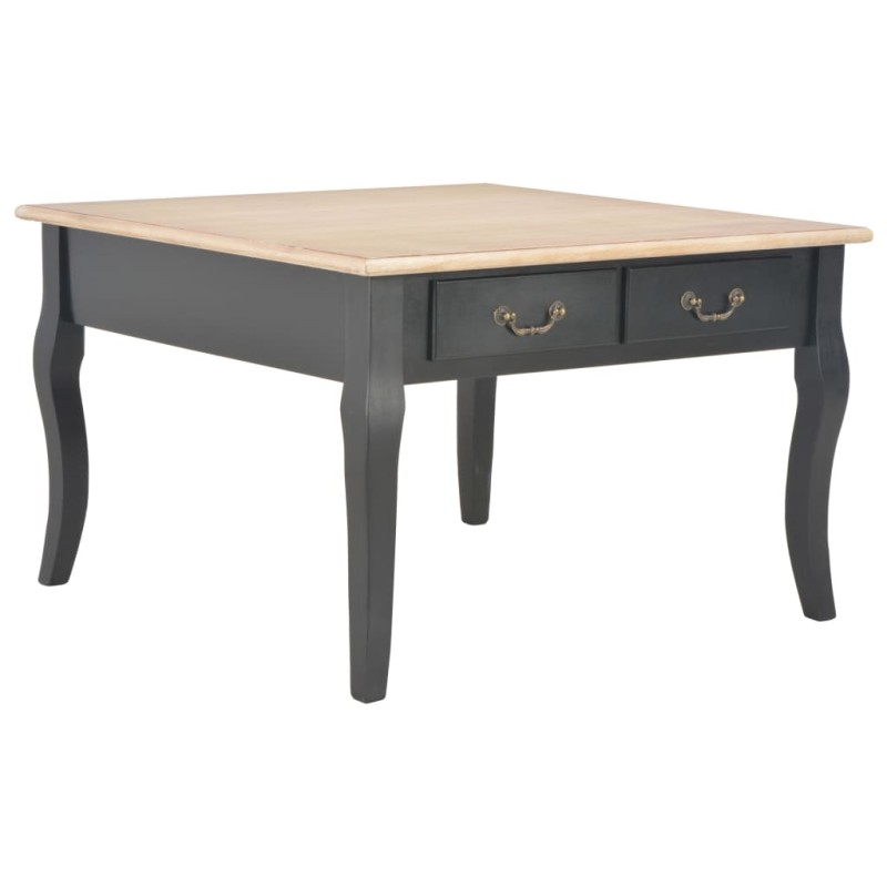 vidaXL Mesa de centro de madera negra 80x80x50 cm vidaXL Mesa de centro de madera negra 80x80x50 cm