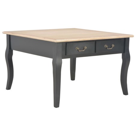 vidaXL Mesa de centro de madera negra 80x80x50 cm