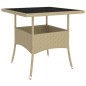 vidaXL Juego de comedor para jardín de 5 piezas ratán sintético beige vidaXL Juego de comedor para jardín de 5 piezas ratán sintético beige