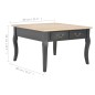 vidaXL Mesa de centro de madera negra 80x80x50 cm vidaXL Mesa de centro de madera negra 80x80x50 cm