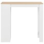 vidaXL Mesa alta de cocina con estantería blanca 110x50x103 cm vidaXL Mesa alta de cocina con estantería blanca 110x50x103 cm