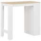 vidaXL Mesa alta de cocina con estantería blanca 110x50x103 cm vidaXL Mesa alta de cocina con estantería blanca 110x50x103 cm