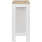 vidaXL Mesa alta de cocina con estantería blanca 110x50x103 cm vidaXL Mesa alta de cocina con estantería blanca 110x50x103 cm