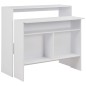 vidaXL Mesa de bar con 2 tableros blanca 130x40x120 cm vidaXL Mesa de bar con 2 tableros blanca 130x40x120 cm