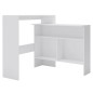 vidaXL Mesa de bar con 2 tableros blanca 130x40x120 cm vidaXL Mesa de bar con 2 tableros blanca 130x40x120 cm