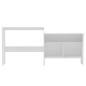 vidaXL Mesa de bar con 2 tableros blanca 130x40x120 cm vidaXL Mesa de bar con 2 tableros blanca 130x40x120 cm