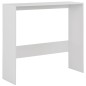 vidaXL Mesa de bar con 2 tableros blanca 130x40x120 cm vidaXL Mesa de bar con 2 tableros blanca 130x40x120 cm