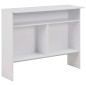 vidaXL Mesa de bar con 2 tableros blanca 130x40x120 cm vidaXL Mesa de bar con 2 tableros blanca 130x40x120 cm