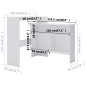 vidaXL Mesa de bar con 2 tableros blanca 130x40x120 cm vidaXL Mesa de bar con 2 tableros blanca 130x40x120 cm