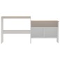 vidaXL Mesa alta de bar con 2 tableros blanco y roble 130x40x120 cm vidaXL Mesa alta de bar con 2 tableros blanco y roble 130x40x120 cm