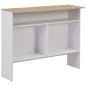 vidaXL Mesa alta de bar con 2 tableros blanco y roble 130x40x120 cm vidaXL Mesa alta de bar con 2 tableros blanco y roble 130x40x120 cm