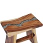 vidaXL Taburete de madera maciza de Saman y polirresina vidaXL Taburete de madera maciza de Saman y polirresina