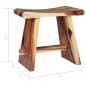 vidaXL Taburete de madera maciza de Saman y polirresina vidaXL Taburete de madera maciza de Saman y polirresina