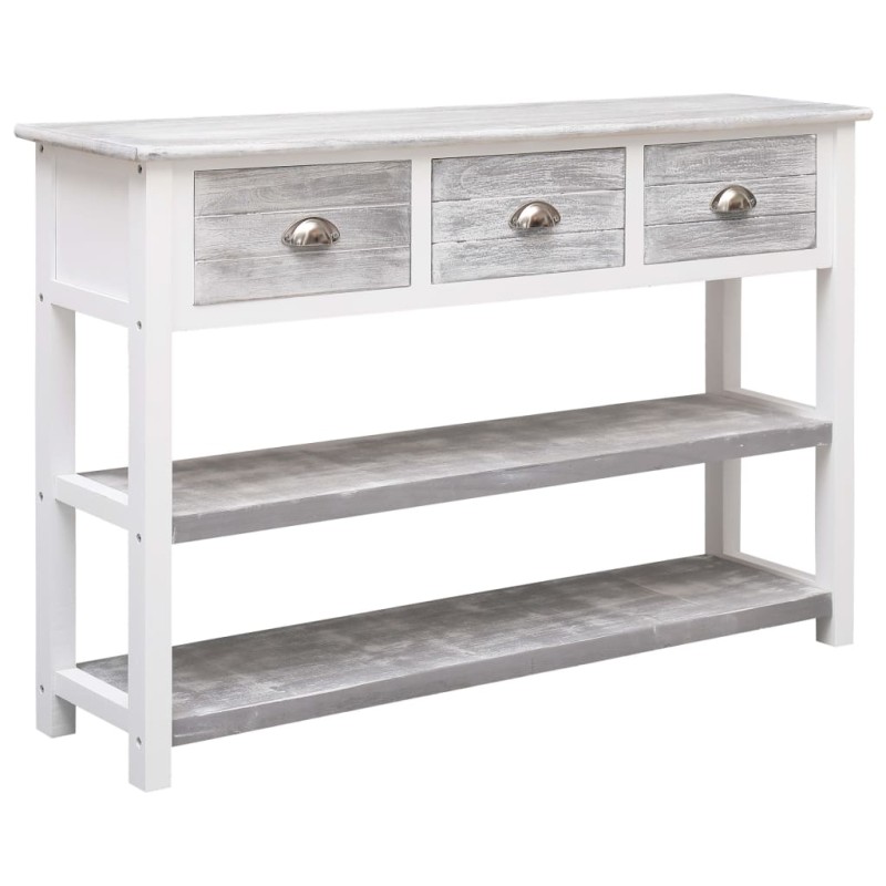 vidaXL Aparador de madera gris envejecido 115x30x76 cm vidaXL Aparador de madera gris envejecido 115x30x76 cm
