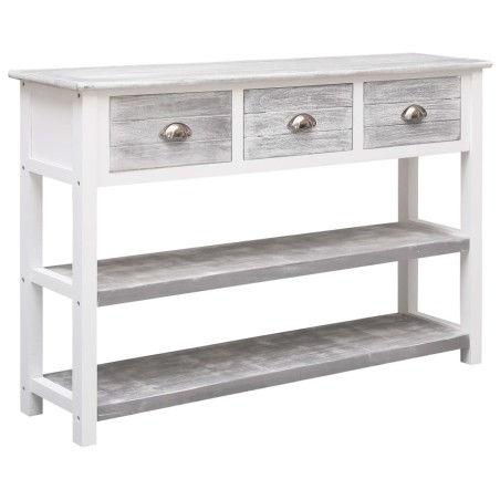 vidaXL Aparador de madera gris envejecido 115x30x76 cm 