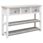 vidaXL Aparador de madera gris envejecido 115x30x76 cm vidaXL Aparador de madera gris envejecido 115x30x76 cm