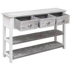 vidaXL Aparador de madera gris envejecido 115x30x76 cm 