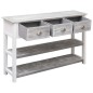 vidaXL Aparador de madera gris envejecido 115x30x76 cm vidaXL Aparador de madera gris envejecido 115x30x76 cm