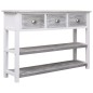 vidaXL Aparador de madera gris envejecido 115x30x76 cm vidaXL Aparador de madera gris envejecido 115x30x76 cm
