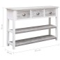 vidaXL Aparador de madera gris envejecido 115x30x76 cm vidaXL Aparador de madera gris envejecido 115x30x76 cm