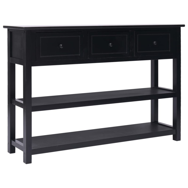 vidaXL Aparador de madera negro 115x30x76 cm vidaXL Aparador de madera negro 115x30x76 cm