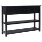 vidaXL Aparador de madera negro 115x30x76 cm vidaXL Aparador de madera negro 115x30x76 cm