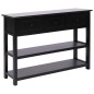 vidaXL Aparador de madera negro 115x30x76 cm vidaXL Aparador de madera negro 115x30x76 cm