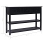 vidaXL Aparador de madera negro 115x30x76 cm vidaXL Aparador de madera negro 115x30x76 cm