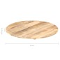 vidaXL Superficie de mesa redonda madera maciza de mango 15-16 mm 40cm vidaXL Superficie de mesa redonda madera maciza de mango 15-16 mm 40cm