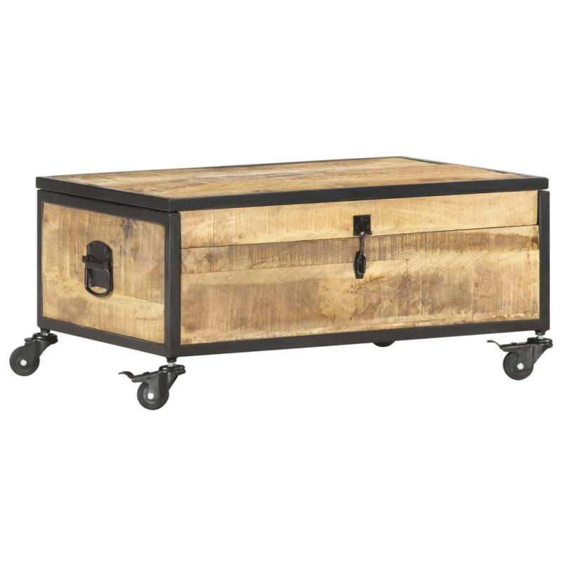 vidaXL Mesa de centro de madera maciza de mango 70x50x33 cm vidaXL Mesa de centro de madera maciza de mango 70x50x33 cm