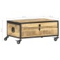 vidaXL Mesa de centro de madera maciza de mango 70x50x33 cm vidaXL Mesa de centro de madera maciza de mango 70x50x33 cm