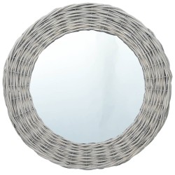 vidaXL Espejo de mimbre 80 cm