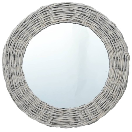 vidaXL Espejo de mimbre 80 cm