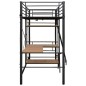 vidaXL Estructura de litera con mesa de metal gris 90x200 cm vidaXL Estructura de litera con mesa de metal gris 90x200 cm