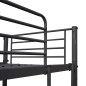 vidaXL Estructura de litera con mesa de metal gris 90x200 cm vidaXL Estructura de litera con mesa de metal gris 90x200 cm