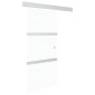 vidaXL Puerta corredera de vidrio ESG y aluminio plateado 90x205 cm