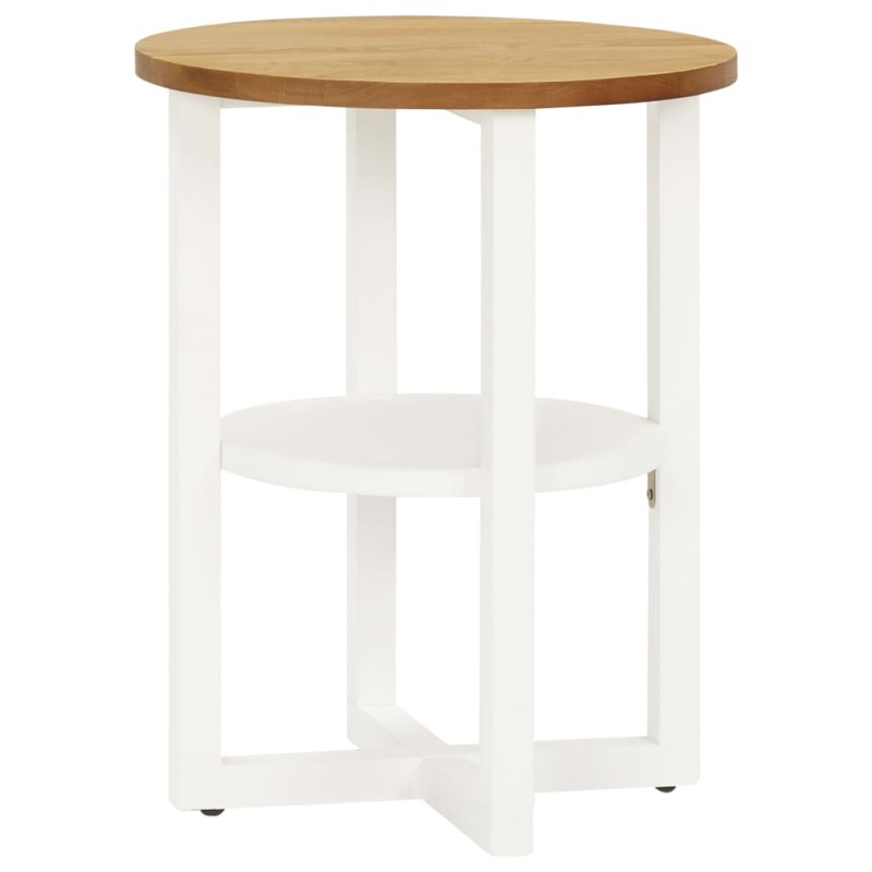 vidaXL Mesita auxiliar de madera de roble maciza 40x50 cm vidaXL Mesita auxiliar de madera de roble maciza 40x50 cm