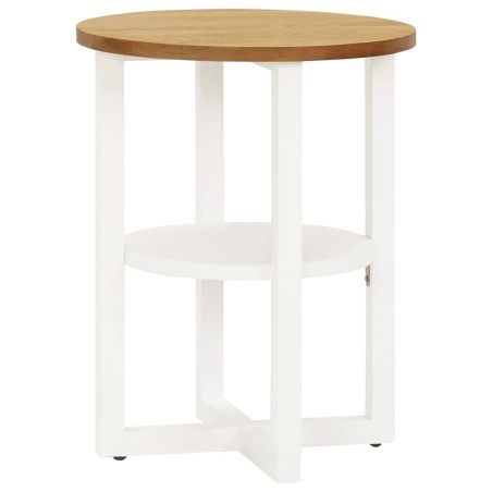 vidaXL Mesita auxiliar de madera de roble maciza 40x50 cm