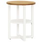 vidaXL Mesita auxiliar de madera de roble maciza 40x50 cm vidaXL Mesita auxiliar de madera de roble maciza 40x50 cm