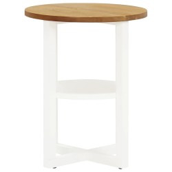 vidaXL Mesita auxiliar de madera de roble maciza 40x50 cm