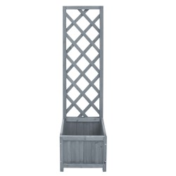 vidaXL Jardinera enrejada madera maciza de abeto 40x30x135 cm