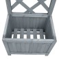 vidaXL Jardinera enrejada madera maciza de abeto 40x30x135 cm vidaXL Jardinera enrejada madera maciza de abeto 40x30x135 cm
