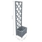 vidaXL Jardinera enrejada madera maciza de abeto 40x30x135 cm vidaXL Jardinera enrejada madera maciza de abeto 40x30x135 cm