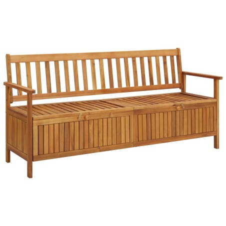 vidaXL Banco de almacenaje de jardín madera maciza acacia 170 cm