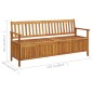vidaXL Banco de almacenaje de jardín madera maciza acacia 170 cm vidaXL Banco de almacenaje de jardín madera maciza acacia 170 cm