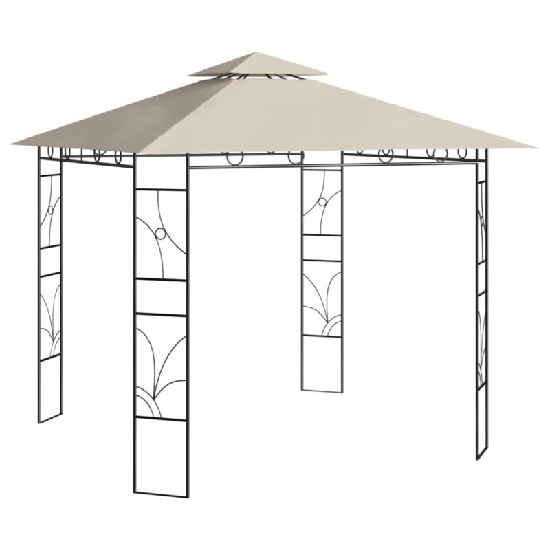vidaXL Cenador color crema 3x3x2,7 m 160 g/m² vidaXL Cenador color crema 3x3x2,7 m 160 g/m²