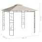 vidaXL Cenador color crema 3x3x2,7 m 160 g/m² vidaXL Cenador color crema 3x3x2,7 m 160 g/m²